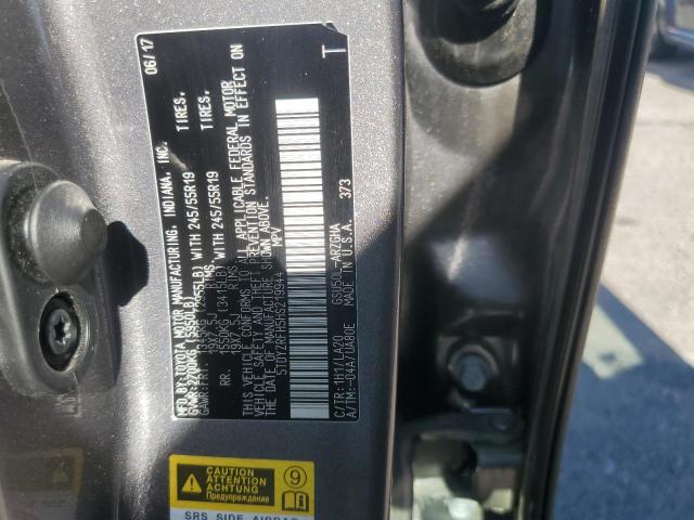 Photo 14 from auction – 2017 TOYOTA HIGHLANDER with VIN 5TDYZRFH5HS219944