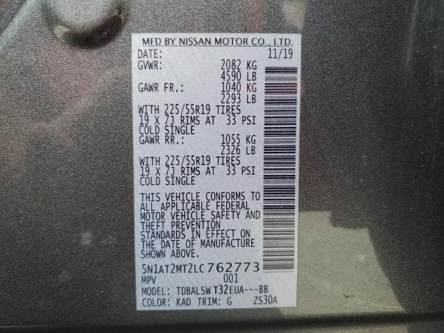 Photo 14 from auction – 2020 NISSAN ROGUE S with VIN 5N1AT2MT2LC762773