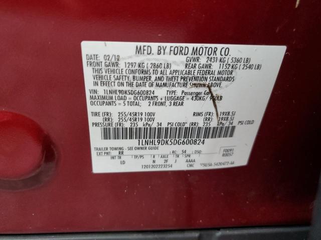 Photo 14 from auction – 2013 LINCOLN MKS with VIN 1LNHL9DK5DG600824