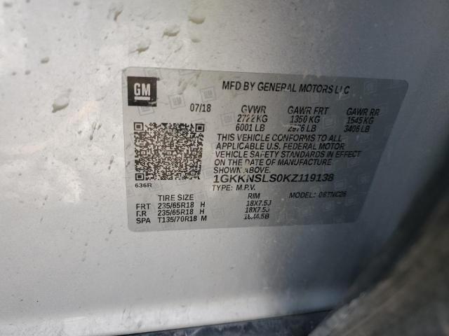 Photo 14 from auction – 2019 GMC ACADIA SLE with VIN 1GKKNSLS0KZ119138