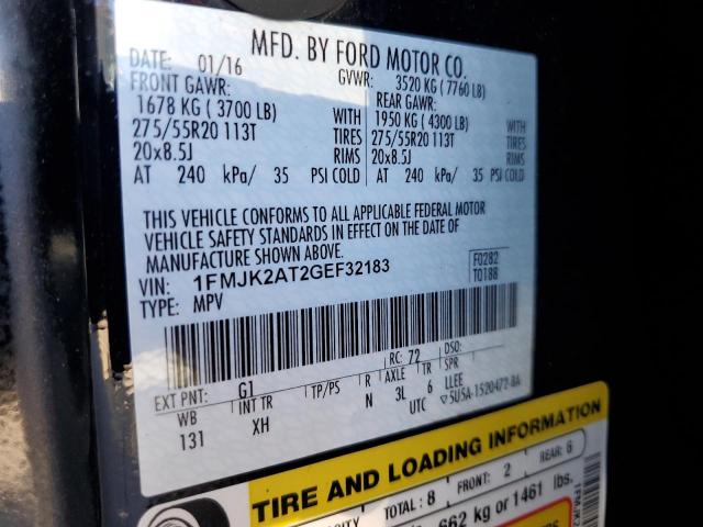 Photo 14 from auction – 2016 FORD EXPEDITION with VIN 1FMJK2AT2GEF32183
