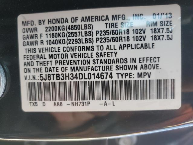 Photo 14 from auction – 2013 ACURA RDX with VIN 5J8TB3H34DL014674