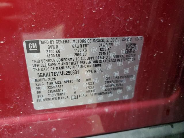 Photo 14 from auction – 2018 GMC TERRAIN SL with VIN 3GKALTEV7JL250331