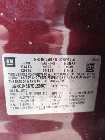 Photo 14 from auction – 2016 CHEVROLET TRAX LS with VIN 3GNCJKSB7GL236671