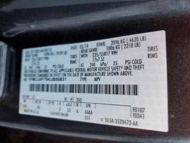 Photo 14 from auction – 2019 FORD ESCAPE S with VIN 1FMCU0F75KUB50831
