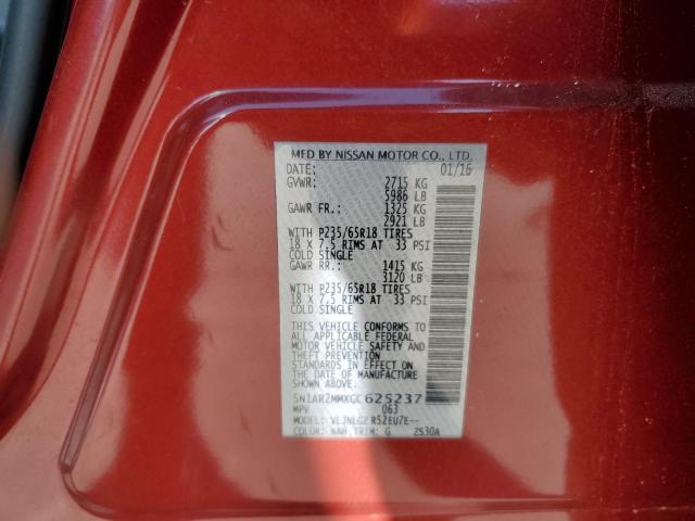 Photo 14 from auction – 2016 NISSAN PATHFINDER with VIN 5N1AR2MMXGC625237