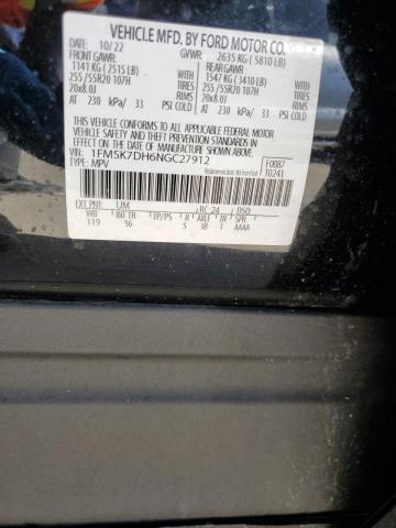 Photo 14 from auction – 2022 FORD EXPLORER X with VIN 1FMSK7DH6NGC27912