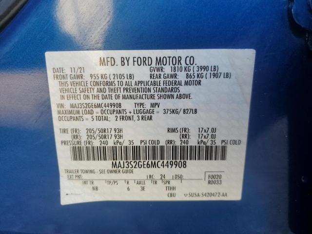 Photo 14 from auction – 2021 FORD ECOSPORT S with VIN MAJ3S2GE6MC449908