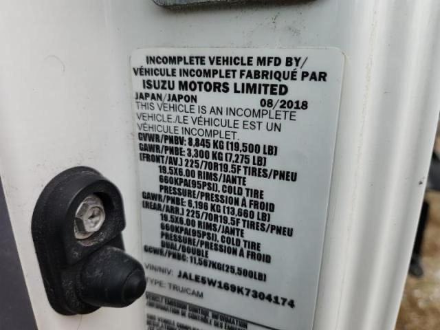 Photo 10 from auction – 2019 ISUZU NRR with VIN JALE5W169K7304174