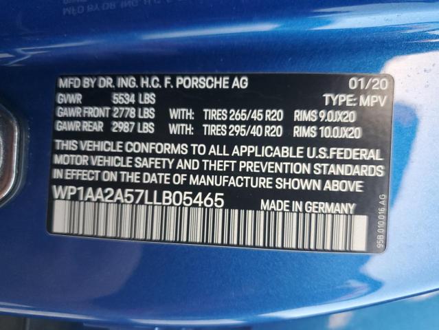 Photo 14 from auction – 2020 PORSCHE MACAN with VIN WP1AA2A57LLB05465