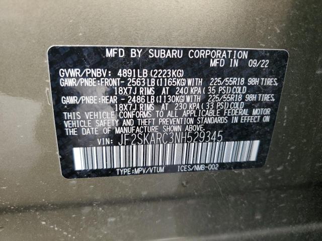 Photo 14 from auction – 2022 SUBARU FORESTER T with VIN JF2SKARC3NH529345