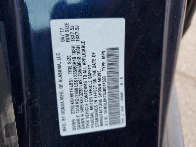 Photo 14 from auction – 2018 HONDA ODYSSEY EX with VIN 5FNRL6H73JB014593