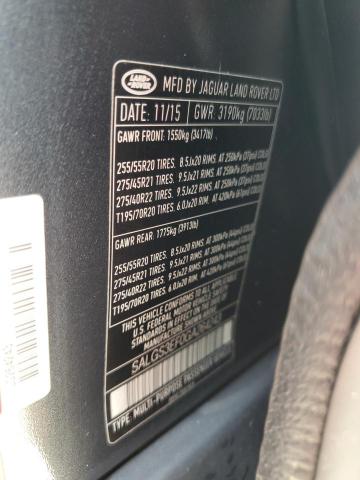 Photo 14 from auction – 2016 LAND ROVER RANGE ROVE with VIN SALGS3EF0GA264243