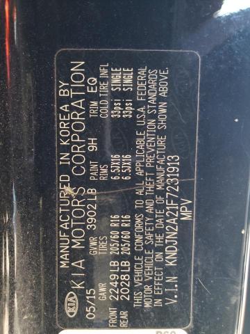Photo 14 from auction – 2015 KIA SOUL with VIN KNDJN2A21F7231913