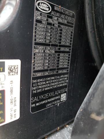 Photo 14 from auction – 2020 LAND ROVER RANGE ROVE with VIN SALYK2EXXLA241974