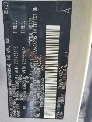 Photo 14 from auction – 2023 TOYOTA HIGHLANDER with VIN 5TDKDRBH2PS038955