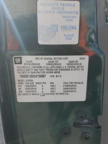 Photo 14 from auction – 2005 CHEVROLET TRAILBLAZE with VIN 1GNDS13S552159887