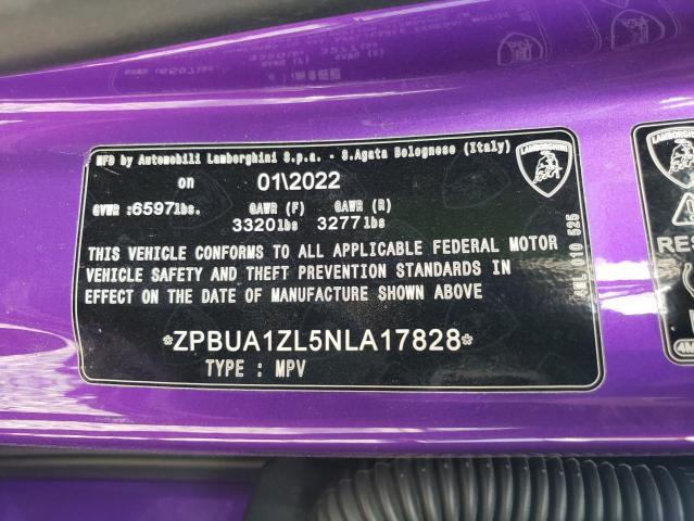 Photo 14 from auction – 2022 LAMBORGHINI URUS with VIN ZPBUA1ZL5NLA17828