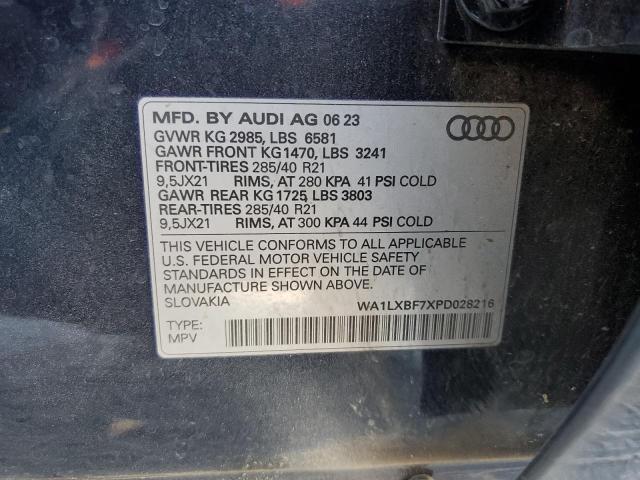 Photo 14 from auction – 2023 AUDI Q7 PREMIUM with VIN WA1LXBF7XPD028216