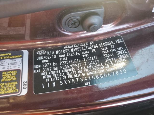 Photo 14 from auction – 2011 KIA SORENTO BA with VIN 5XYKT3A16BG067630