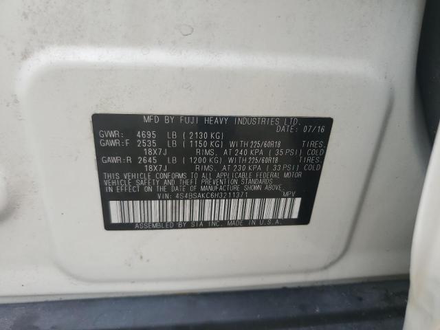 Photo 14 from auction – 2017 SUBARU OUTBACK 2. with VIN 4S4BSAKC6H3211371