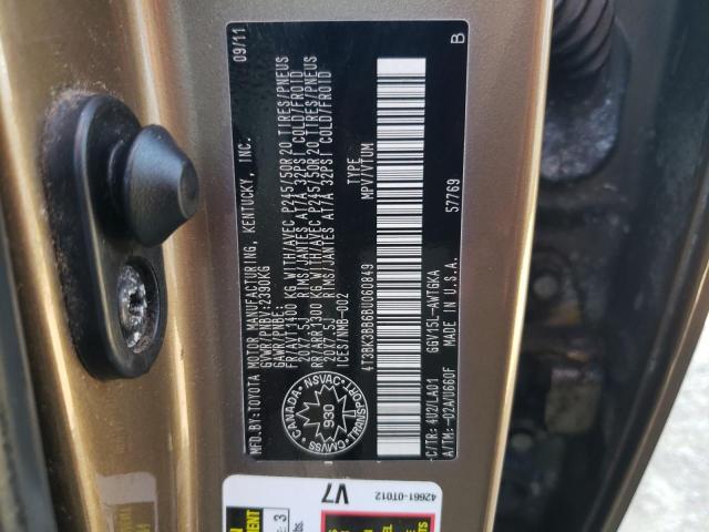 Photo 14 from auction – 2011 TOYOTA VENZA with VIN 4T3BK3BB6BU060849