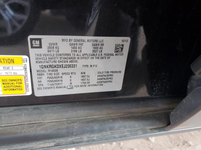 Photo 14 from auction – 2014 CHEVROLET TRAVERSE L with VIN 1GNKRGKDXEJ206331