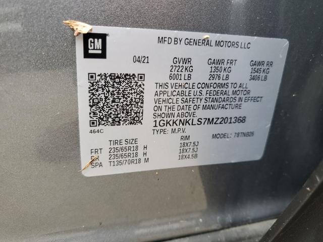 Photo 14 from auction – 2021 GMC ACADIA SLE with VIN 1GKKNKLS7MZ201368