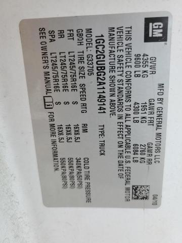 Photo 14 from auction – 2010 CHEVROLET EXPRESS G3 with VIN 1GC2GUBG2A1149141