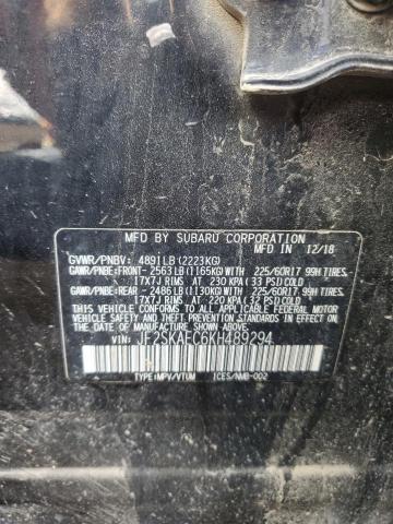 Photo 14 from auction – 2019 SUBARU FORESTER P with VIN JF2SKAEC6KH489294