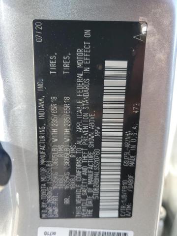 Photo 14 from auction – 2020 TOYOTA HIGHLANDER with VIN 5TDBZRBH4LS520760