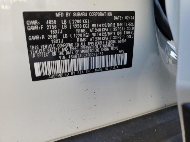 Photo 14 from auction – 2024 SUBARU OUTBACK ON with VIN 4S4BTALC4R3246181