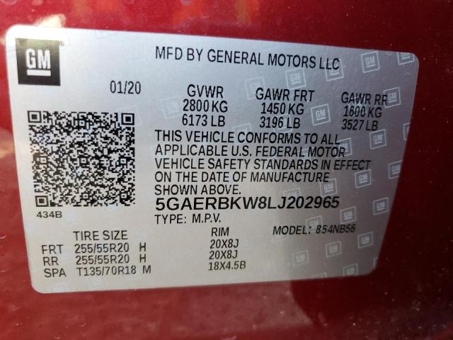 Photo 14 from auction – 2020 BUICK ENCLAVE ES with VIN 5GAERBKW8LJ202965