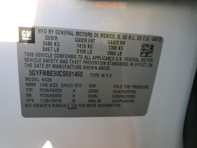 Photo 14 from auction – 2012 CADILLAC SRX PERFOR with VIN 3GYFNBE30CS601460