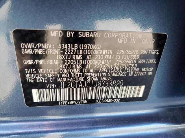 Photo 14 from auction – 2018 SUBARU CROSSTREK with VIN JF2GTAJC1J8333820