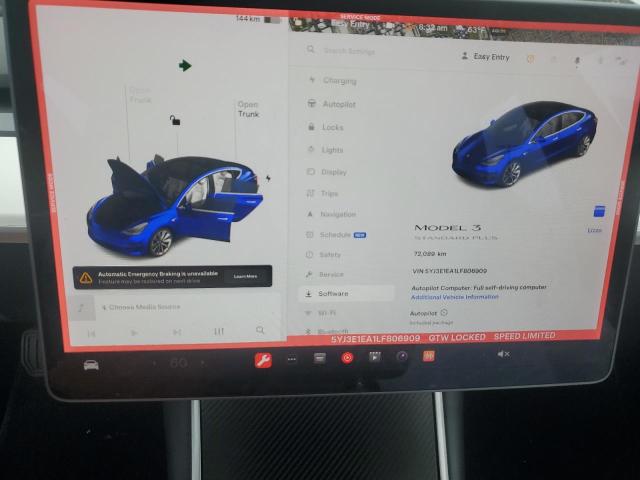 Photo 9 from auction – 2020 TESLA MODEL 3 with VIN 5YJ3E1EA1LF806909