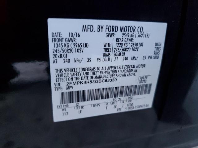 صورة رقم 14 من المزاد - 2016 FORD EDGE TITAN مع VIN 2FMPK4K83GBC63350