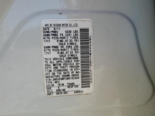 Photo 14 from auction – 2011 NISSAN ROGUE S with VIN JN8AS5MT2BW182398