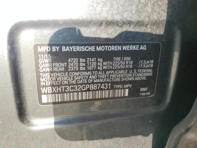 Photo 14 from auction – 2016 BMW X1 XDRIVE2 with VIN WBXHT3C32GP887431