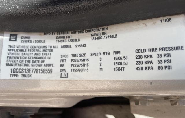 Photo 10 from auction – 2007 CHEVROLET COLORADO with VIN 1GCCS13E778158559