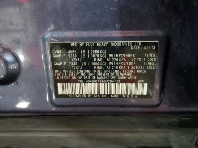 Photo 14 from auction – 2013 SUBARU OUTBACK 2. with VIN 4S4BRCKC6D3284113