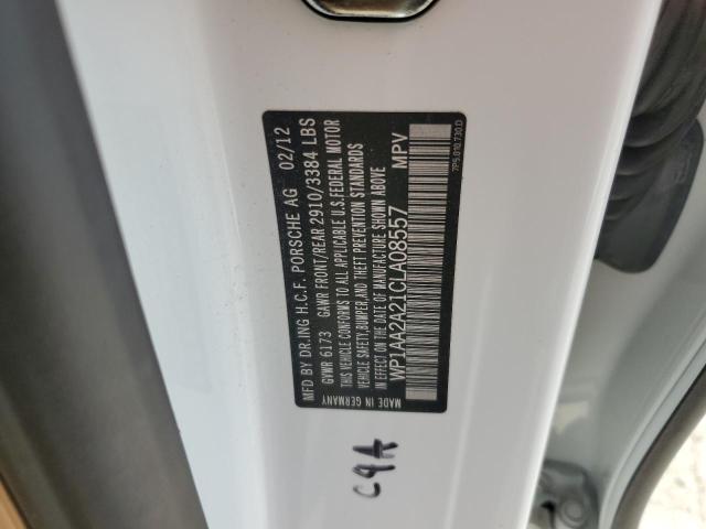 Photo 14 from auction – 2012 PORSCHE CAYENNE with VIN WP1AA2A21CLA08557