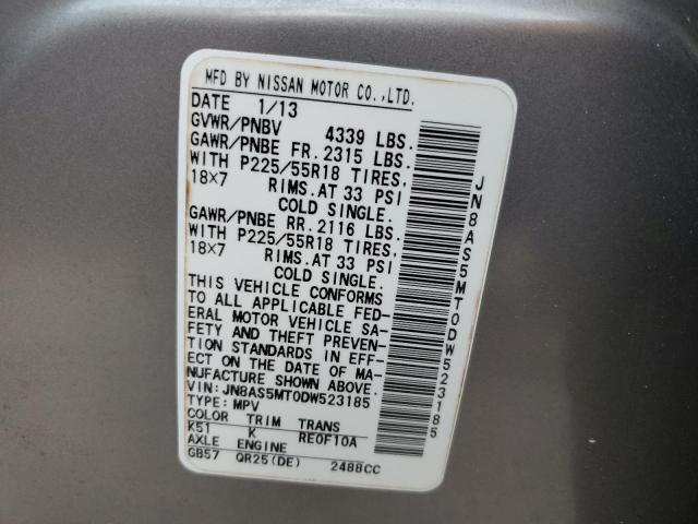 Photo 14 from auction – 2013 NISSAN ROGUE S with VIN JN8AS5MT0DW523185