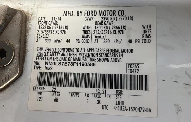 Photo 10 from auction – 2015 FORD TRANSIT CO with VIN NM0LS7E78F1190586