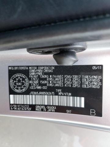 Photo 14 from auction – 2011 TOYOTA 4RUNNER SR with VIN JTEBU5JRXB5062675