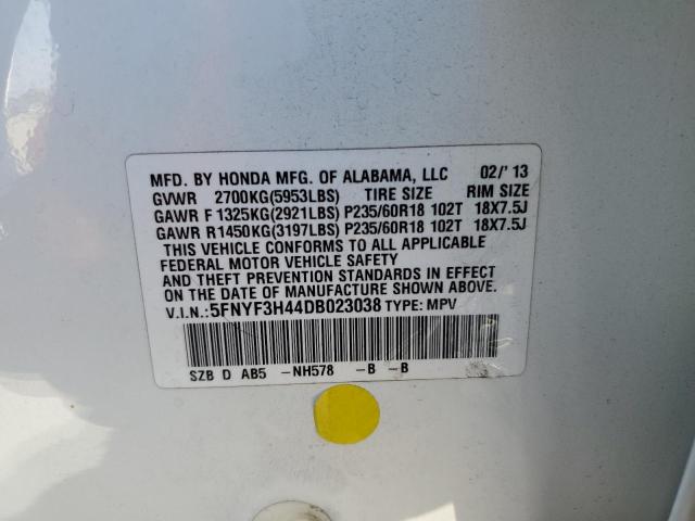 Photo 14 from auction – 2013 HONDA PILOT EX with VIN 5FNYF3H44DB023038