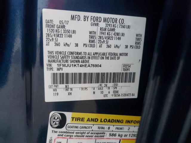 Photo 14 from auction – 2017 FORD EXPEDITION with VIN 1FMJU1KT4HEA76904