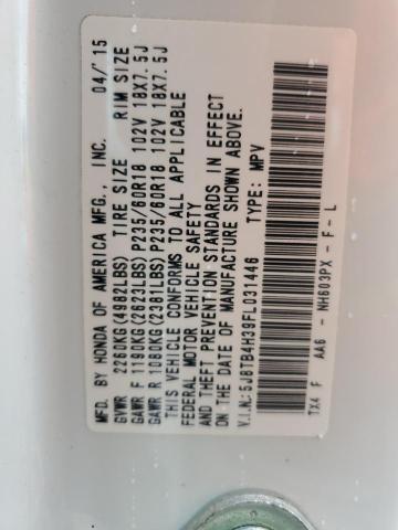 Photo 14 from auction – 2015 ACURA RDX with VIN 5J8TB4H39FL031446