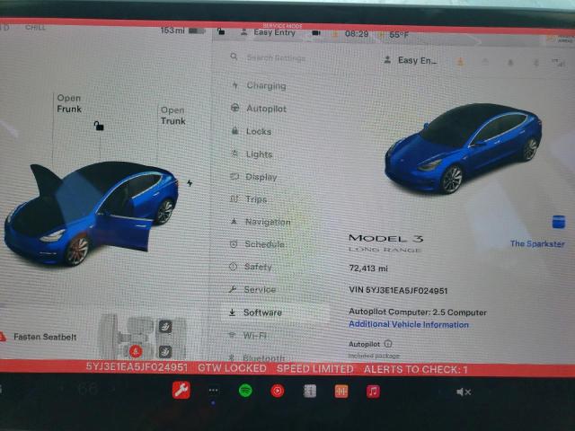 Photo 9 from auction – 2018 TESLA MODEL 3 with VIN 5YJ3E1EA5JF024951