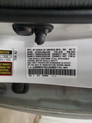 Photo 14 from auction – 2012 HONDA CR-V EXL with VIN 5J6RM4H76CL044893